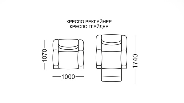Кресло-реклайнер Мишель велюр оливковый